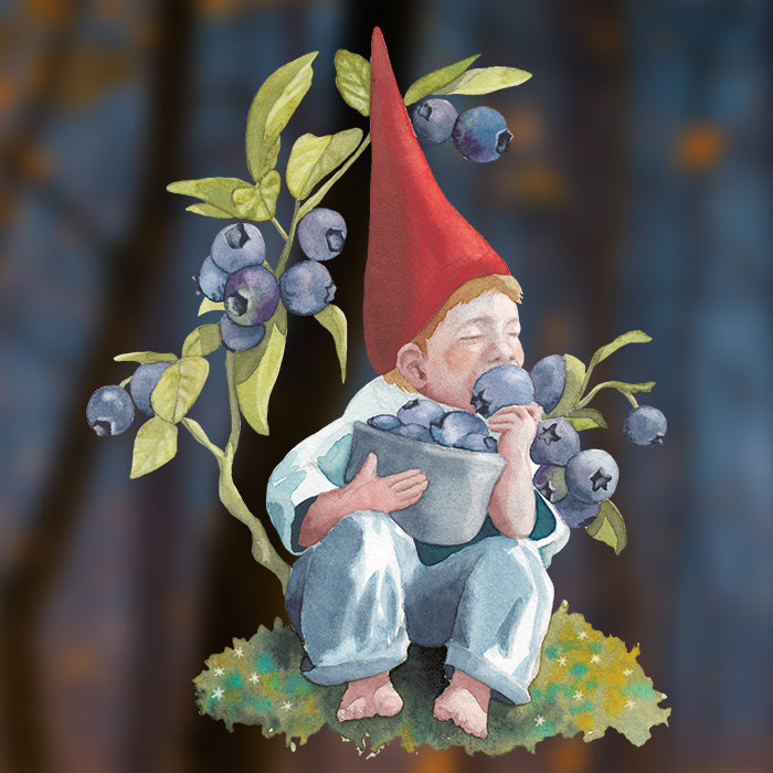 Fensterbild Blaubeer-Wichtel