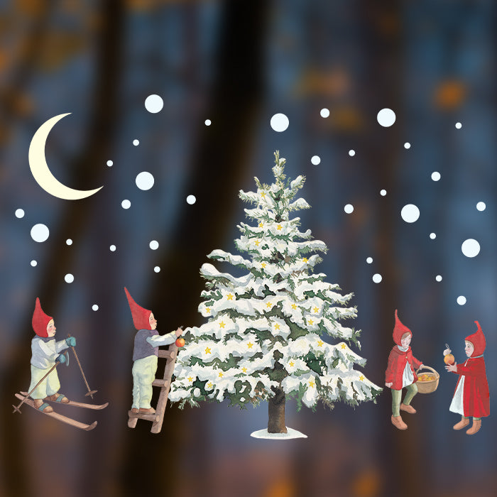 Fensterbild Weihnachtswichtel