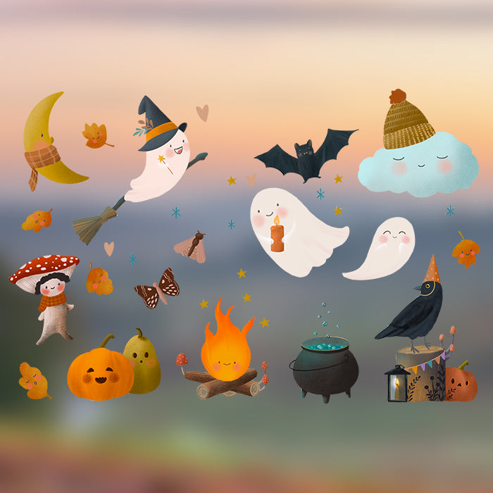 Fensterbild Halloween-Set