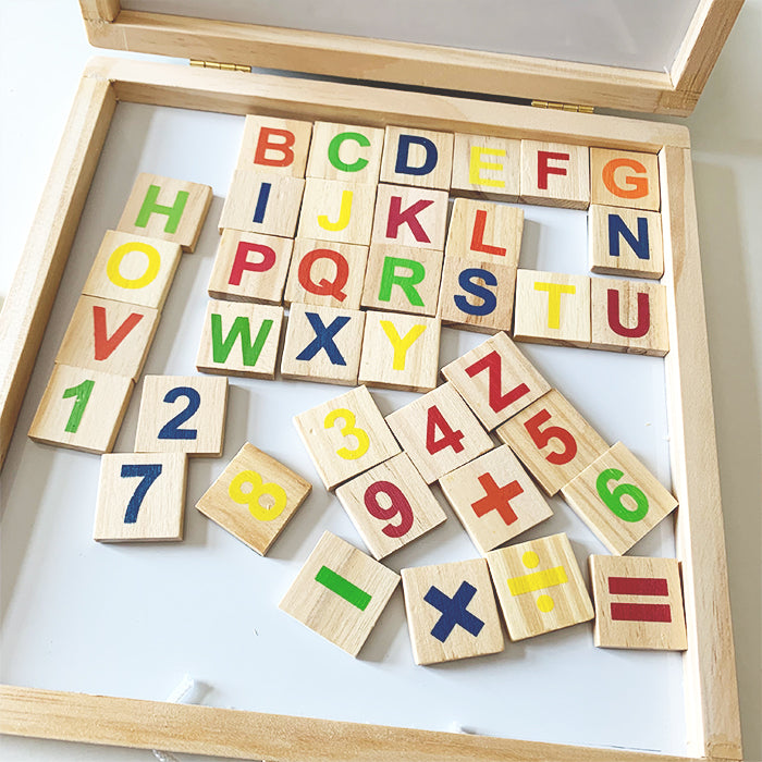 Tafelbox Magnetbuchstaben und Zahlen