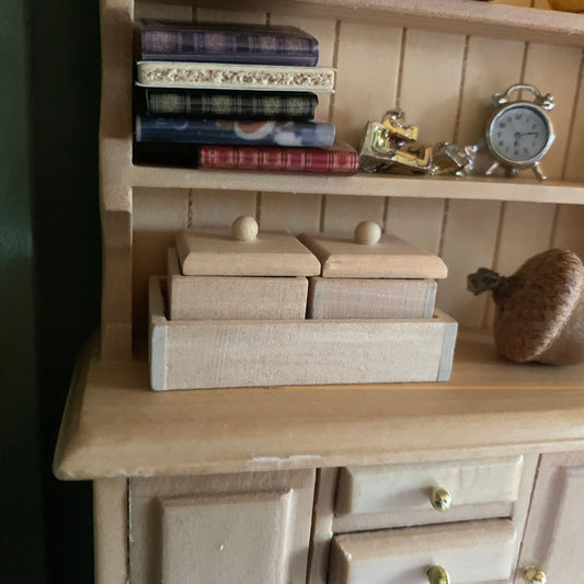 Miniatur Vorratsdosen aus Holz
