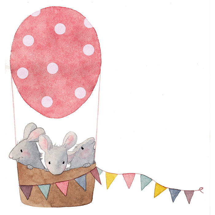 Fensterbild Ostern Ballonfahrt
