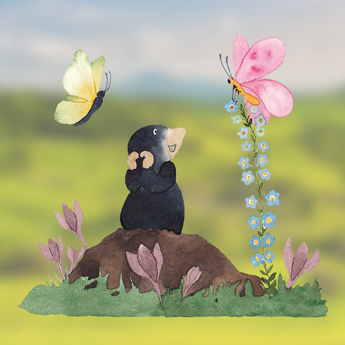 Fensterbild Ostern kleiner Maulwurf