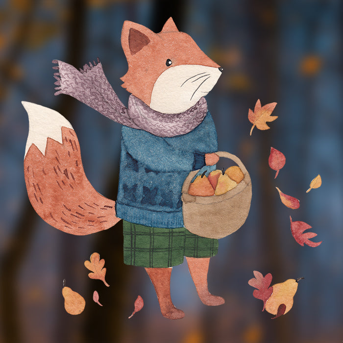 Fensterbild Fuchs auf Wanderschaft