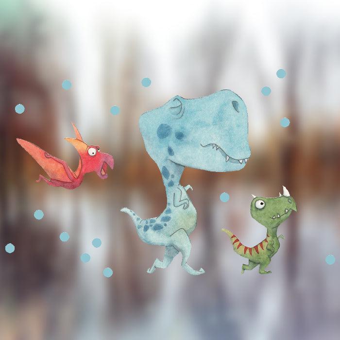 Fensterbild Dinos