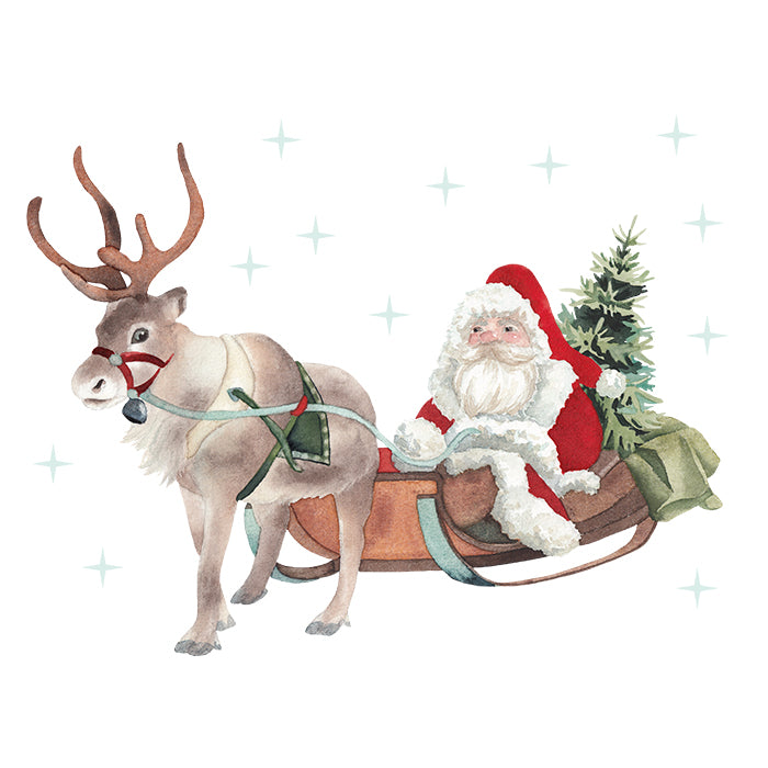 Fensterbild Weihnachtsmann