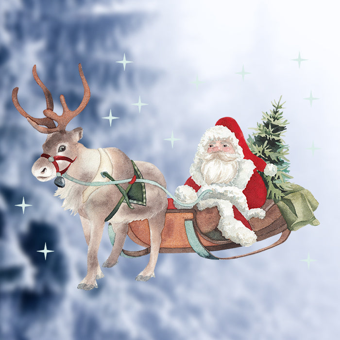 Fensterbild Weihnachtsmann