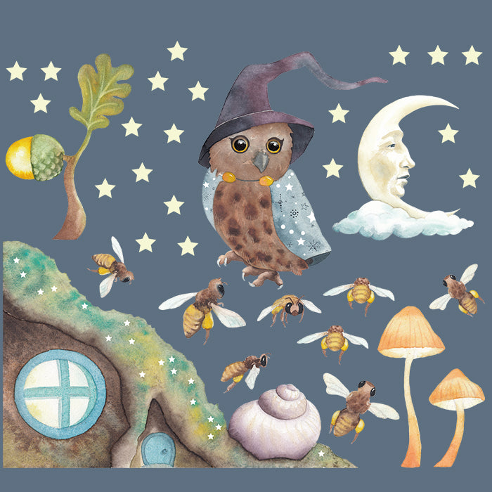 Leuchtsticker Waldbewohner