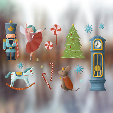 Fensterbild Weihnachtsdeko Weihnachten Schneemann Schlittschuhe Schneeflocken Sterne Wiederverwendbar Winter Fensterdeko Fensterbilder Kinder Zimmer Bf188