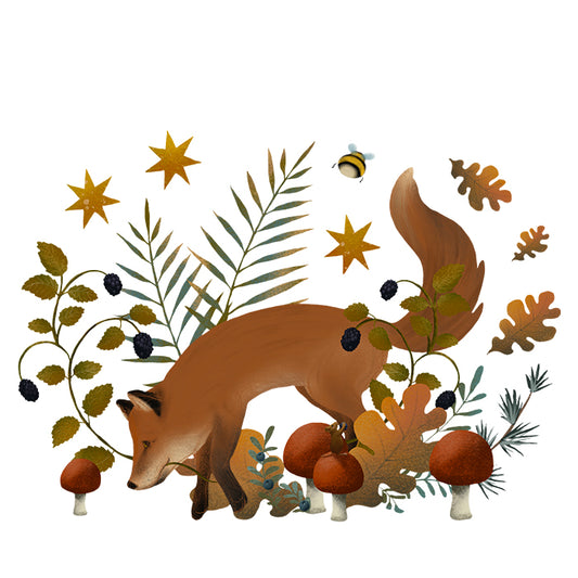 Fensterbild Herbstfuchs