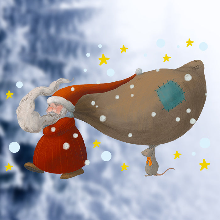 Weihnachtsmann mit Maus