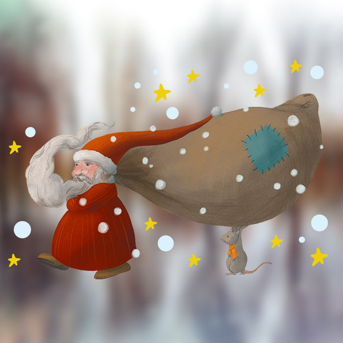 Weihnachtsmann mit Maus