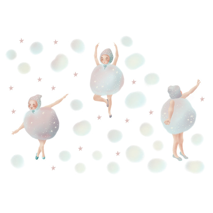 Fensterbild Schneeflockentanz