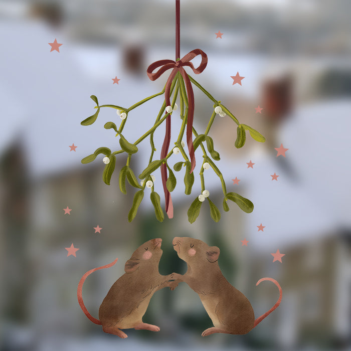 Fensterbild Mistelzweig