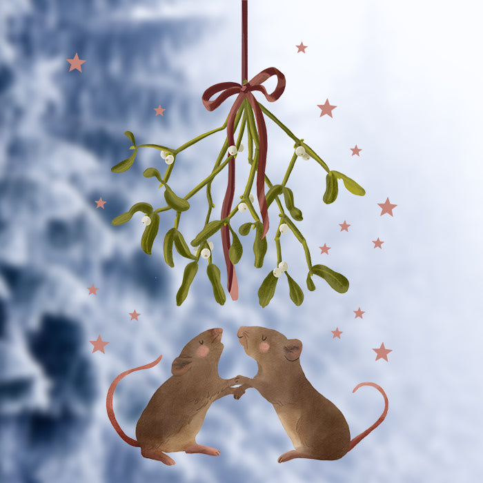 Fensterbild Mistelzweig