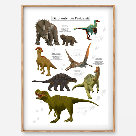Poster Dinosaurier Kreidezeit