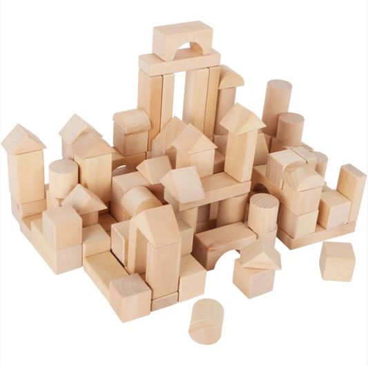 Holzbausteine Natur 100er-Pack im Beutel