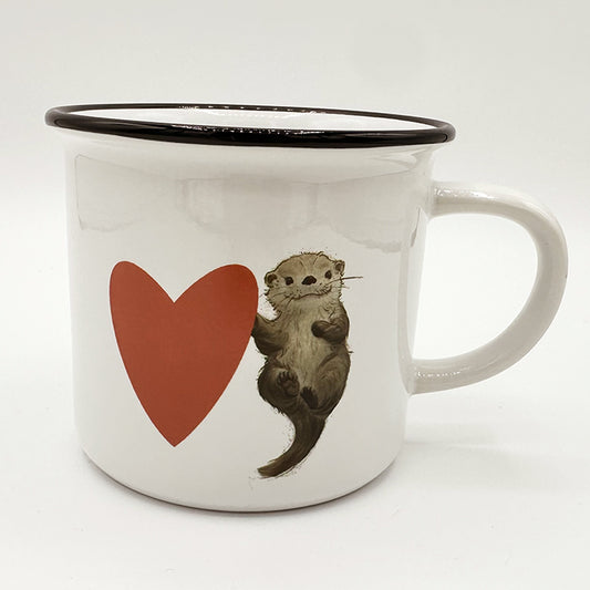 Tasse Fischotter mit Herz