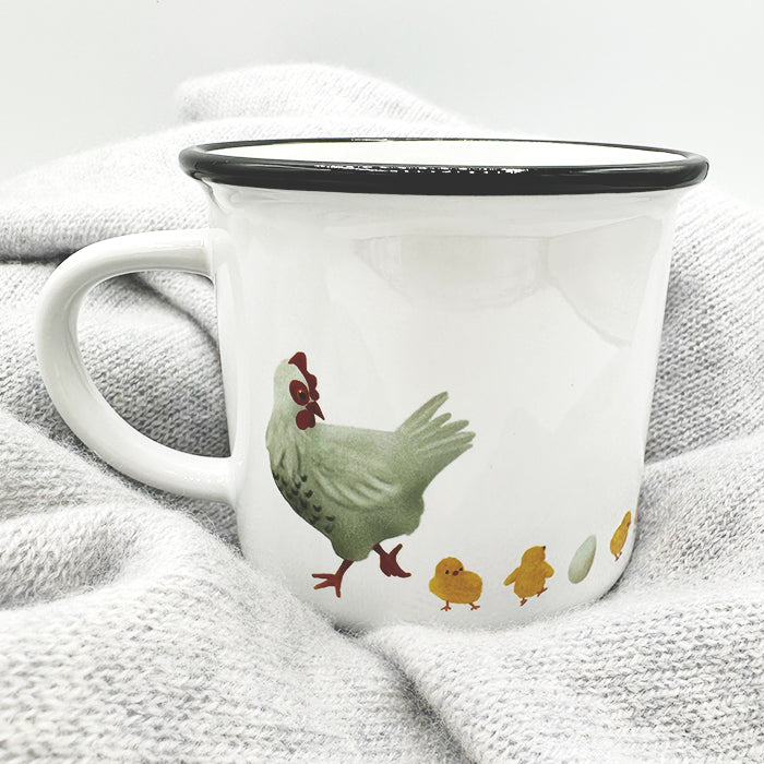 Tasse Henne mit Küken
