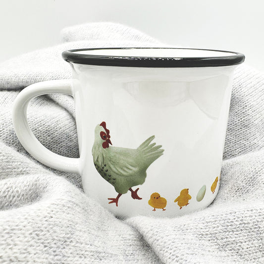 Tasse Henne mit Küken