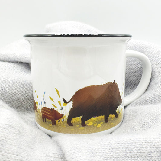 Tasse Wildschwein und Frischlinge