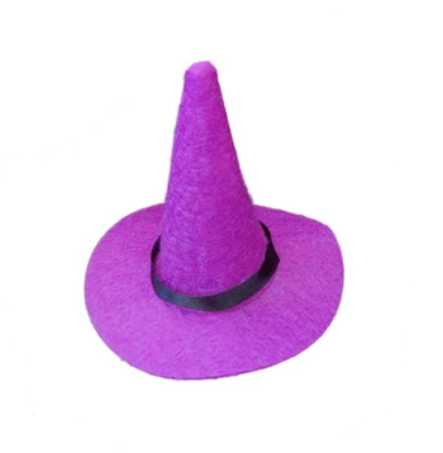 Miniatur Halloween Hexenhut lila