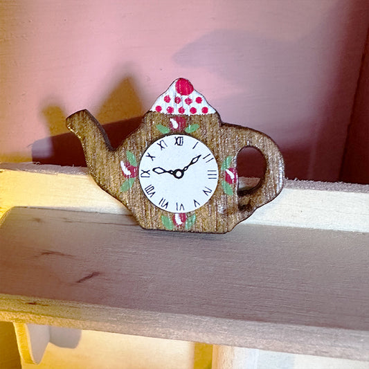Miniatur Küchenuhr Teekanne
