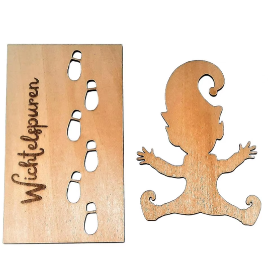 Miniatur Wichtelspuren Schablone