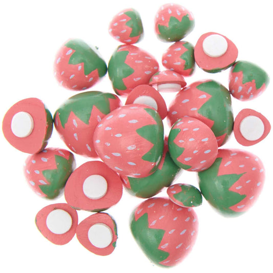 Holzsticker Erdbeeren