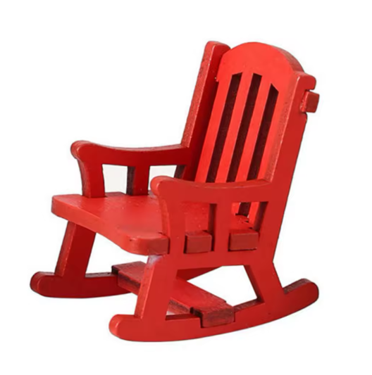 Miniatur Schaukelstuhl rot