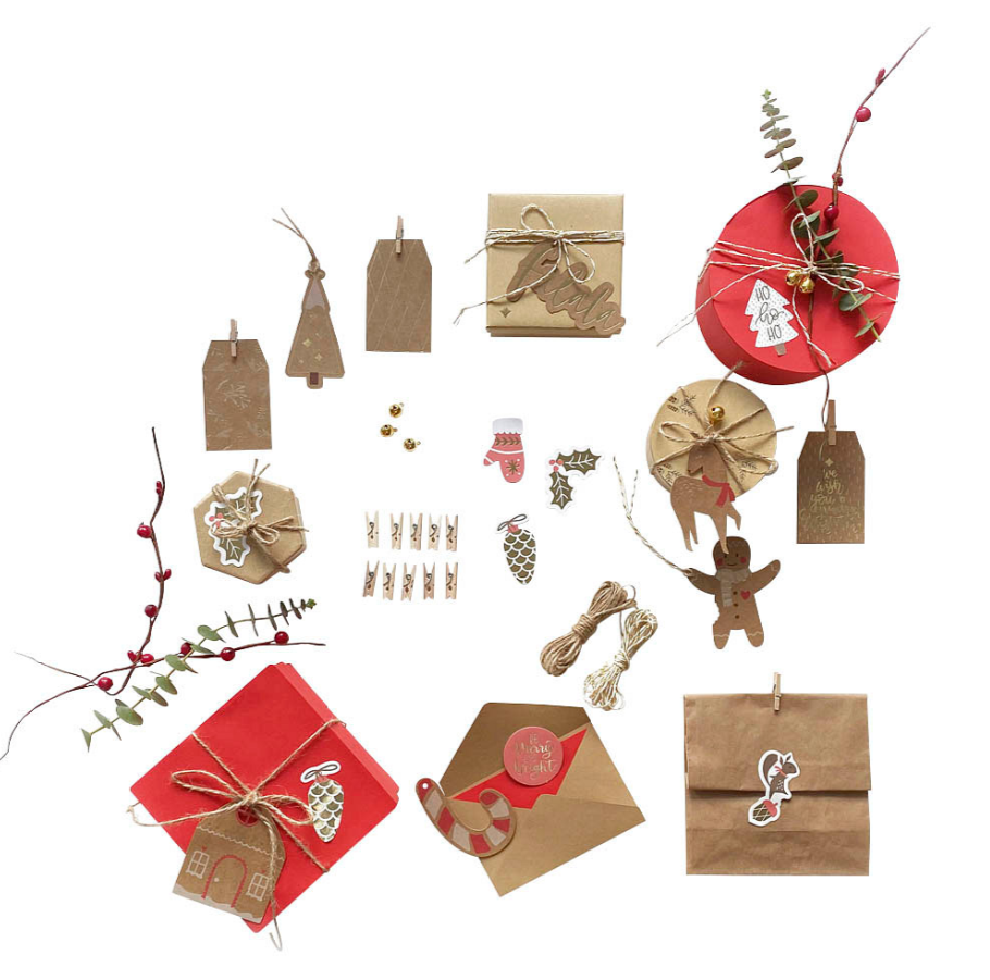 Verpackungs-Set Weihnachten Classic 44-teilig