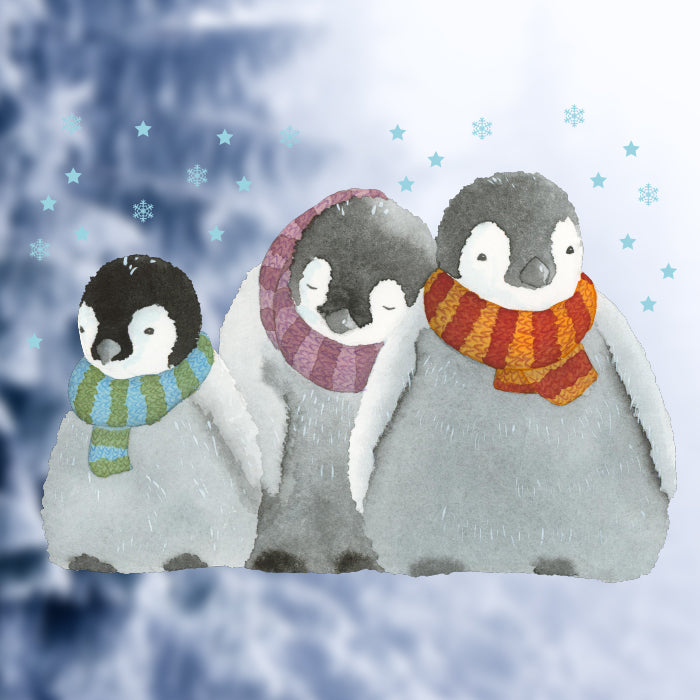 Fensterbild Pinguine