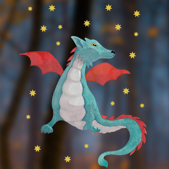 Fensterbild Drache