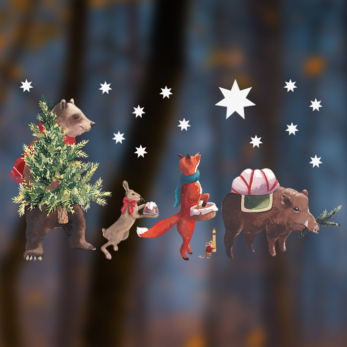 Fensterbild Weihnachtsgaben