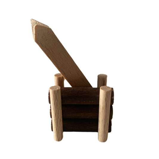 Miniatur Ski-Holzstapel
