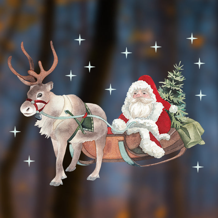 Fensterbild Weihnachtsmann