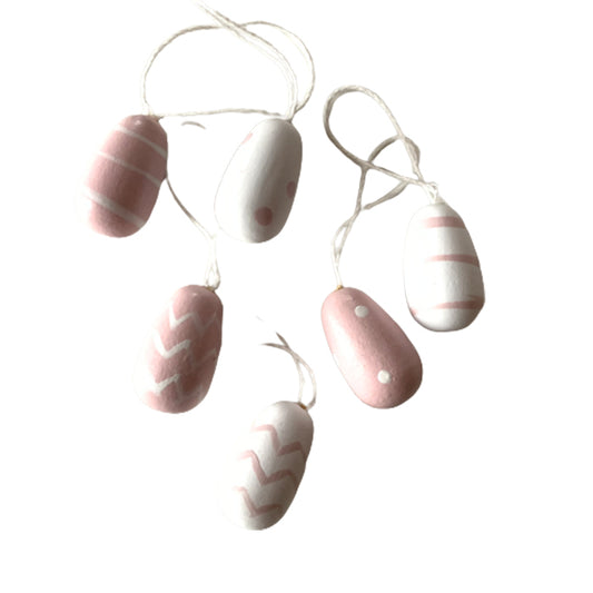 Ostereier weißrosa
