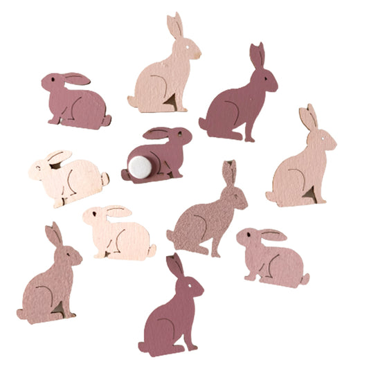 Holzsticker Hasen