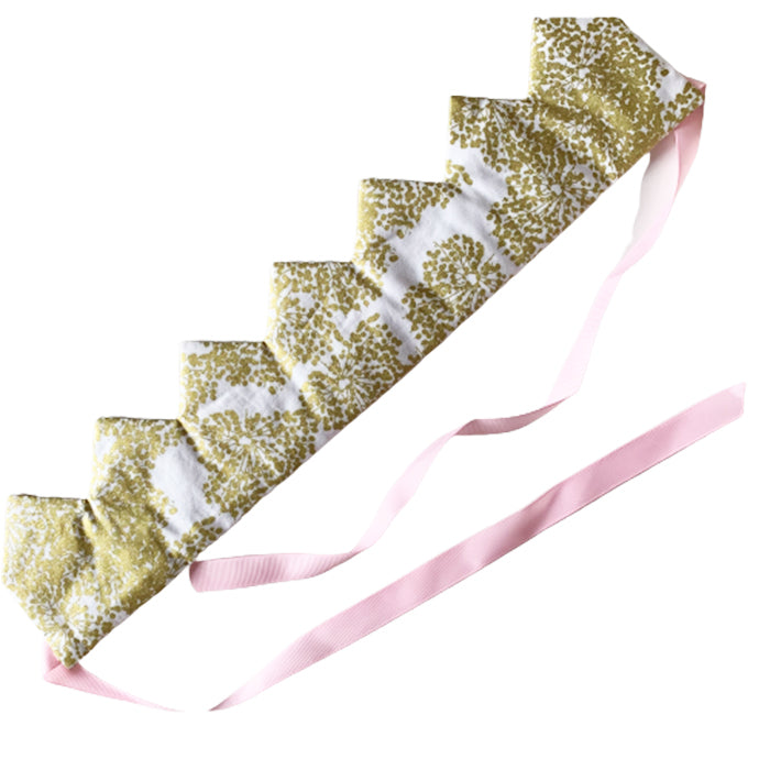 Krone aus Stoff Rosa / Gold
