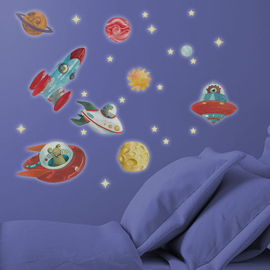 Leuchtsticker Weltraummonster