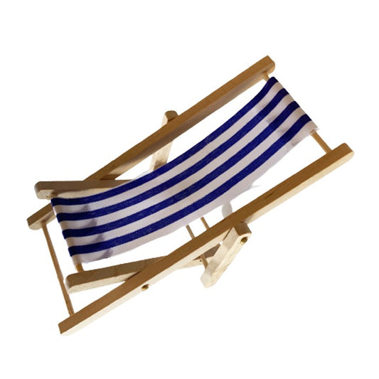 Miniatur Liegestuhl blau